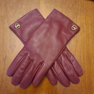 Coach Horse and Carriage Plaque Leather Tech Gloves Size 7